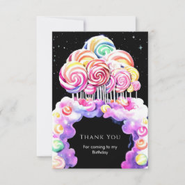 Zoe Cadeaubord Candyland Verjaardag Bedankkaart