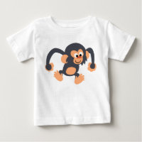 Zoe Cartooneske Chimpansee Baby T-Shirt