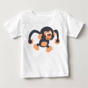 Zoe Cartooneske Chimpansee Baby T-Shirt