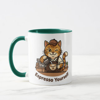 Zoe Cat Barista Koffieliefhebber Kawaii Mok