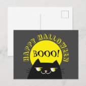 Zoe Cat Fijne Halloween Wenskaart Griezelig Briefkaart (Voorkant / Achterkant)
