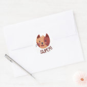 Zoe Cat Geweldig Werk Sticker (Envelop)