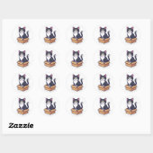 Zoe Cat In Kartonnen Doos Sticker Grappige Kat (Vel)