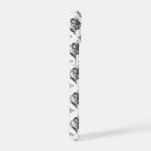 Zoe cat met bril patroon aangepaste monogram iPhone 15 case (Rechterkant)