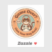 Zoe Cat met Controller en Hoofdtelefoon Gamer Sticker (Vel)