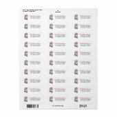 Zoe Cat met Kerstmuts Kerst Retouradres Etiket (Full Sheet)