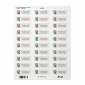 Zoe Cat met Kerstmuts Kerst Retouradres Etiket (Full Sheet)