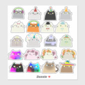 Zoe Cat Sticker Pack Kawaii Mochi Katten (Vel)