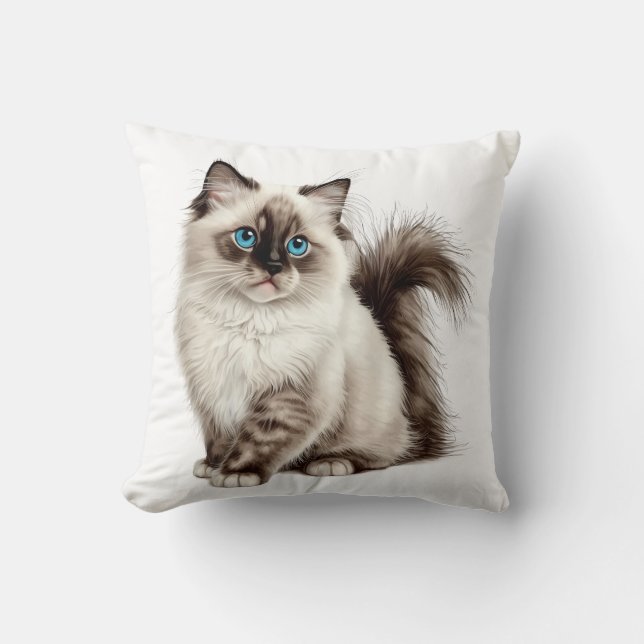 Zoe Cat Tee Cat Moeder Cat Vader Kussen (Voorkant)