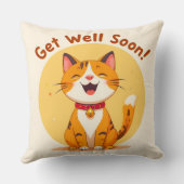Zoe Cat wenst Beterschap Opbeurend Troost Geschenk Kussen (Achterkant)