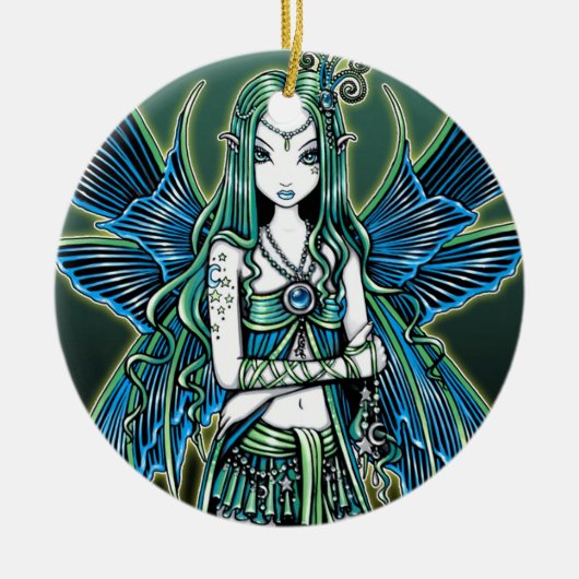 "Zoe" Celestial Star Fairy Art Ornaments Keramisch Ornament (Voorkant)
