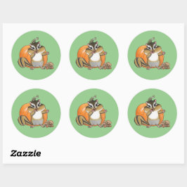 Zoe Chipmunk Pompoen Sticker