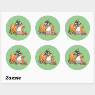Zoe Chipmunk Pompoen Sticker