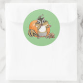 Zoe Chipmunk Pompoen Sticker (Tas)