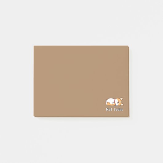 Zoe Corgi Cadeau Grappige Hond Minnaar Niet Vandaa Post-it® Notes (Voorkant)