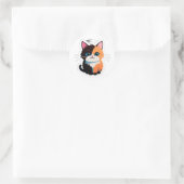 Zoe Cute Calico Kat Sticker – Schattige Tweekleuri (Tas)