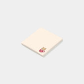 Zoe Cute Cartoon Kat in Koffiemok Beige Post-it® Notes (Schuin)