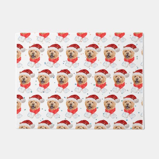 Zoe Cute Chow Chow Hond Kerst Patroon Deurmat (Voorkant)