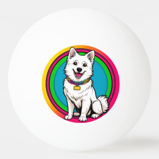 Zoe Cute Hond Ping Pong Bal Grappig Huisdier Cadea Pingpongbal (Voorkant)