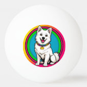 Zoe Cute Hond Ping Pong Bal Grappig Huisdier Cadea Pingpongbal (Achterkant)