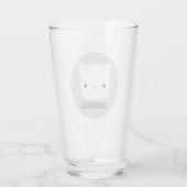 Zoe Cute Kat met Gepersonaliseerde Naam Glas (Achterkant)