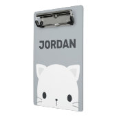 Zoe Cute Kat met Gepersonaliseerde Naam Mini Klembord (Angled2)