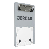 Zoe Cute Kat met Gepersonaliseerde Naam Mini Klembord (Schuin)