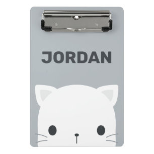 Zoe Cute Kat met Gepersonaliseerde Naam Mini Klembord