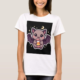 Zoe Cute Vleermuis met Candy Corn T-Shirt