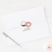 Zoe Donut Ontwerp met Spreuk Ronde Sticker (Envelop)