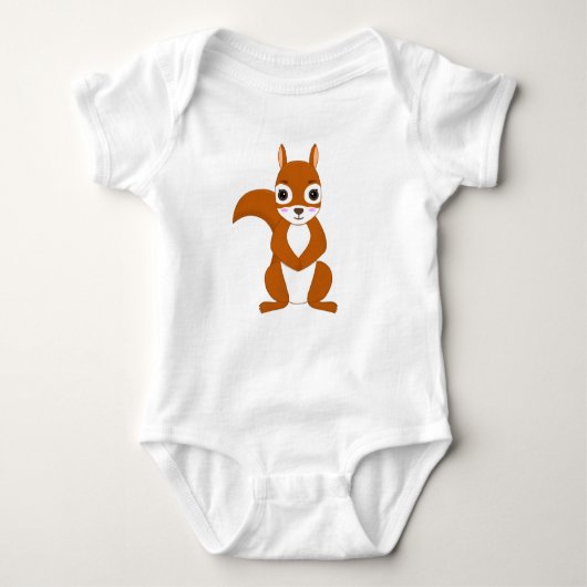 Zoe eekhoorn Kawaii ontwerp Baby Body Romper (Voorkant)