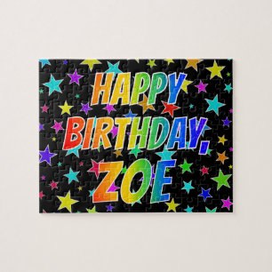 ZOE First Name, Fun "HAPPY BIRTHDAY" Legpuzzel