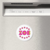 Zoe Flores Pink Magneet (Insitu (Vaatwasser))