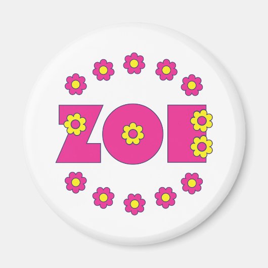 Zoe Flores Pink Magneet (Voorkant)