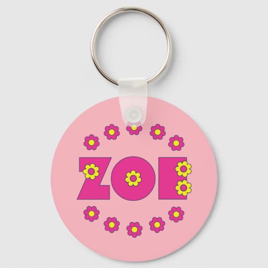 Zoe Flores Pink Sleutelhanger (Voorkant)
