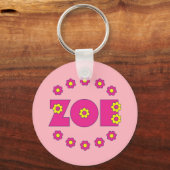 Zoe Flores Pink Sleutelhanger (Voorkant)