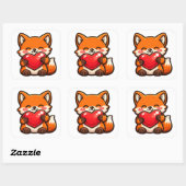 Zoe Fox Hart Sticker – Kawaii Vos Knuffelt (Vel)