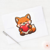 Zoe Fox Hart Sticker – Kawaii Vos Knuffelt (Envelop)