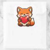 Zoe Fox Hart Sticker – Kawaii Vos Knuffelt (Tas)