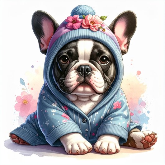Zoe Frans Bulldog Puppy Sticker