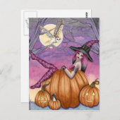 Zoe - het Briefkaart van de Heks van de Pompoen (Voorkant / Achterkant)