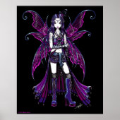 "Zoe" Hot Pink Fairy Poster (Voorkant)