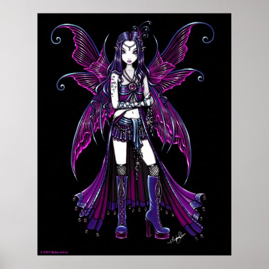 "Zoe" Hot Pink Fairy Poster (Voorkant)