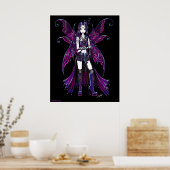 "Zoe" Hot Pink Fairy Poster (Keuken)