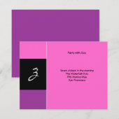 Zoe Joelle Pink Black Reception Kaart (Voorkant / Achterkant)