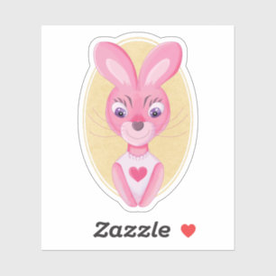 Zoe juffrouw konijn cartoon sticker