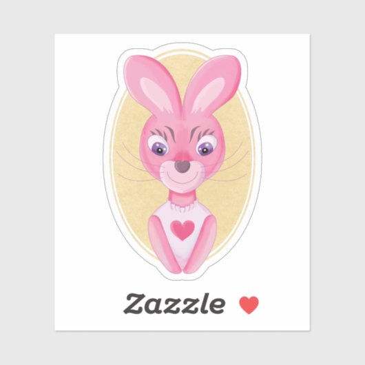 Zoe juffrouw konijn cartoon sticker (Vel)