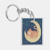 Zoe Kat op de Maan Sleutelhanger (Voorkant Links)