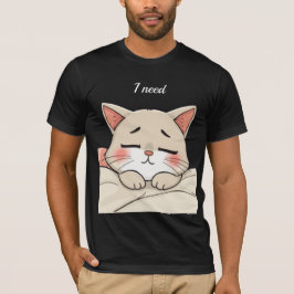 Zoe Kat Slapend Ik Heb een Slaapje Nodig Kawaii Ku T-shirt