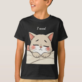Zoe Kat Slapend Ik Heb een Slaapje Nodig Kawaii Ku T-shirt